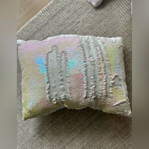 Iridescent Flip Sequin Throw Pillow